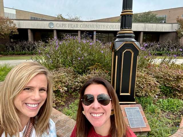 Morgan and Megan at Cape Fear Community College