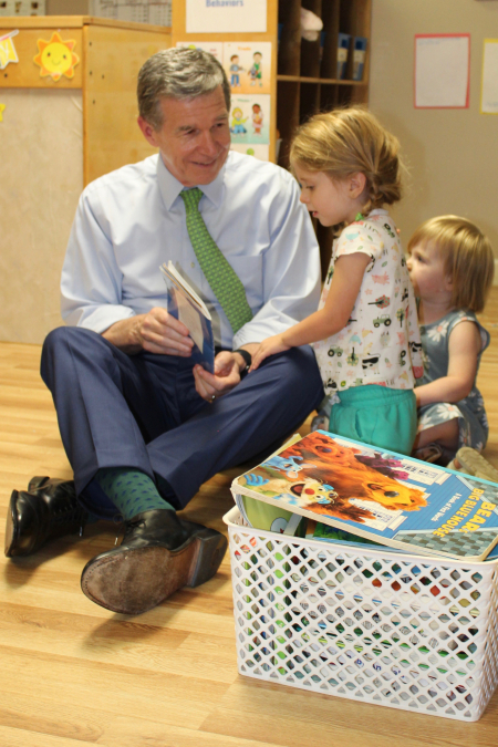 Governor Cooper with students at Ashe Developmental Day School